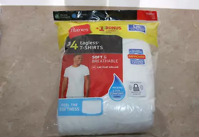 New Hanes Tagless T-Shirts Package Of 4 Size LG • $8.99