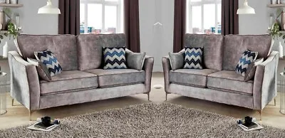 Classic Modern GREY Fabric 3 + 2 Seater Sofa Suite FAIRBURY32 • £189