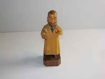 $19.99 • Buy Vintage ANRI 7.5  Carved Wood Doctor General Practitioner Italy Figurine Art
