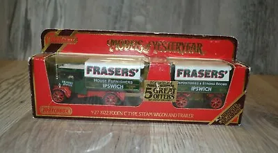 Matchbox Models Of Yesteryear Y27 Y-27 1922 Foden C Type Steam Wagon Frasers • $42.44