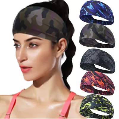 Sports Headband Moisture Wicking Headscarf Running Yoga Hairband For Men Women • $6.82