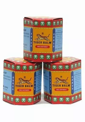 Tiger Balm (Red) Super Strength Pain Relief Ointment 19.4g  (pack Of 3 Jars ) • $21.89