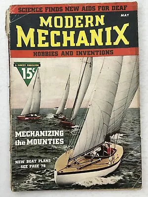 Modern Mechanix Magazine - May 1937 - Science Inventions Aviation Sailing • $8.95