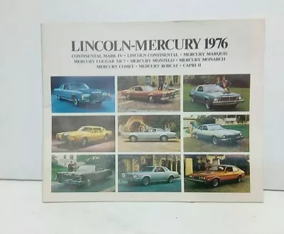 1976 Lincoln Mercury Showroom Brochure Capri Ii Bobcat Comet Cougar Xr7 Mark Iv  • $10.55