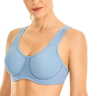 Wacoal 40d #855170 Wacoal Simone Sports Underwire Bra Blue Nwt $76 • $49.99