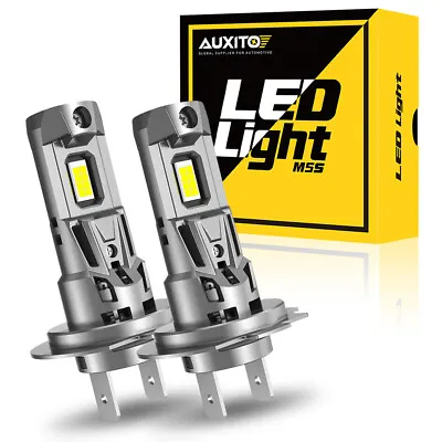 2X AUXITO H7 LED Headlight Bulb Kit High Low Beam 6500K Super White 22000LM EOA • $27.54