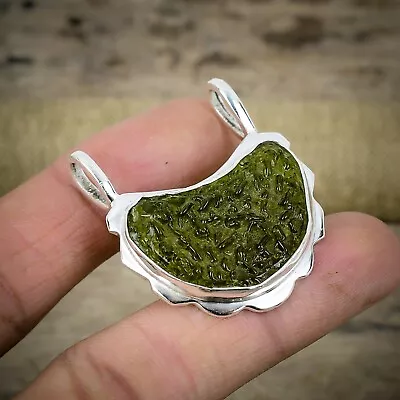 Gorgeous Moldavite Gemstone 925 Sterling Silver Pendant Handmade Gift For Women • $14.54