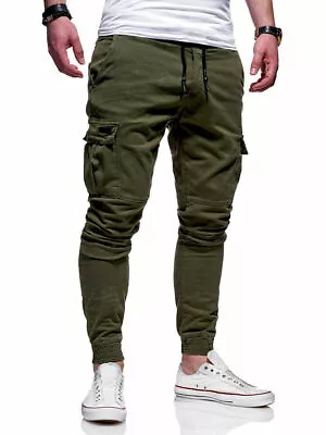 Men's Casual Joggers Pants Sweatpants Cargo Combat Loose Sport Workout Trousers • $19.99