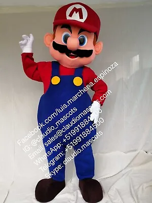 Mario Bros Mascot Costume Mascotte Cosplay Botarga Halloween Claudio MASCOTS 2 • $289.99