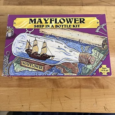 VINTAGE - 1984 -SHIP IN A BOTTLE - MAYFLOWER MODEL Craft KIT - #204 • $17.99