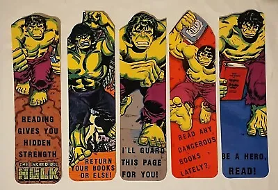 1986 One Stop Posters Marvel Comics Incredible Hulk Bookmark LOT OF 5 BRAND NEW • $28