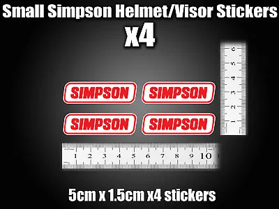 Small Simpson Stickers Decal X4 Helmet Visor Street Bandit • £3.89