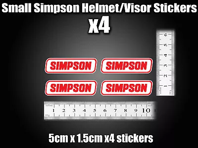 Small Simpson Stickers Decal X4 Helmet Visor Street Bandit • £3.32