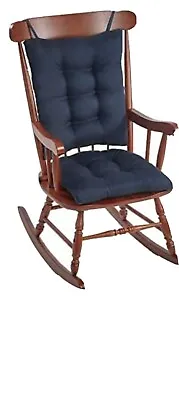 $40 • Buy The Gripper Twill Jumbo XL Non-Slip Rocking Chair Cushion Set, Wedge Blue