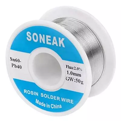 SONEAK 60/40 Tin Lead Solder With Rosin Core For Electrical Soldering 1.0mm 50g • $12.24