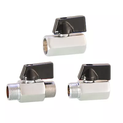 £4.38 • Buy Air Compressor Mini Brass Ball Valve 1/8  1/4  3/8  1/2  Bsp Male/Female Thread