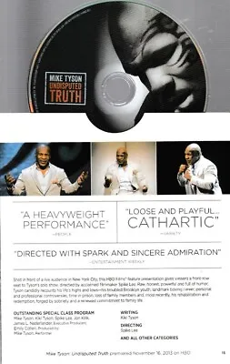 Mike Tyson: Undisputed Truth DVD VIDEO DOCUMENTARY FYC Life Autobiography • $8.09