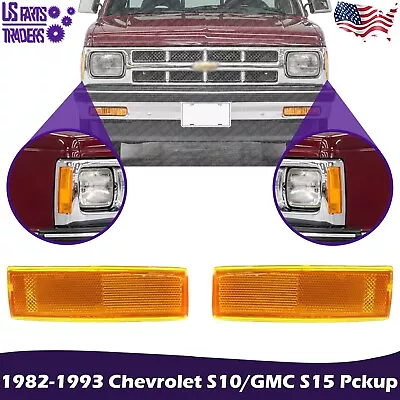 Side Corner Marker Light Left & Right Side Set For 82-93 Chevrolet S10 / GMC S15 • $19.07