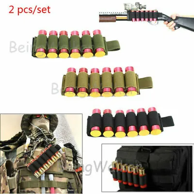 £4.79 • Buy 2Pcs Tactical 6 Round Shotgun Shell Holder Ammo Cartridge Pouch Holster 12&20GA