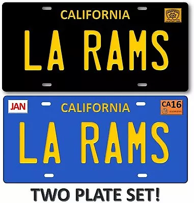 LA RAMS Los Angeles California 2 LOT Set NFL Football Team License Plate Tag • $19.99