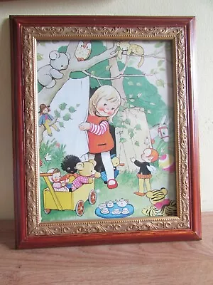 £5.99 • Buy Mabel Lucie Attwell Picture Of A Girl, Toys & A Boo-Boo From Goodnight Stories