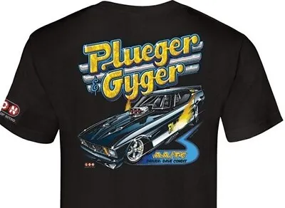 Plueger & Gyger AA/FA Mustang (129)Black MENS T-SHIRT 100% COTTON NHRA Drag Race • $28.95