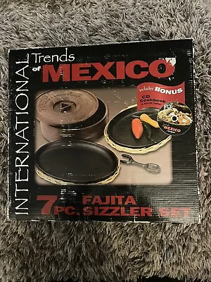 $20 • Buy International Trends Of Mexico 7 Pc. Fajita Sizzler Set W/Mexican Recipe CD New 