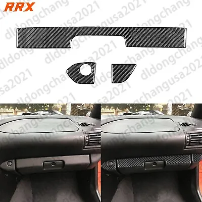 Real Carbon Fiber Co-pilot Dash Glove Box Panel Cover For BMW Z3 E36 E37 1996-02 • $34.99