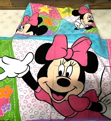 Vintage 1980’s Disney Official Merch Minnie Mouse Twin Bed Flannel Sheet Set (3) • $24.99