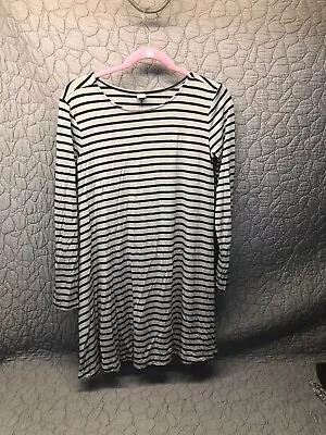 Old Navy T-Shirt Dress -Black & Gray Stripe HOT STYLE Size S ~ NWoT • $5.99