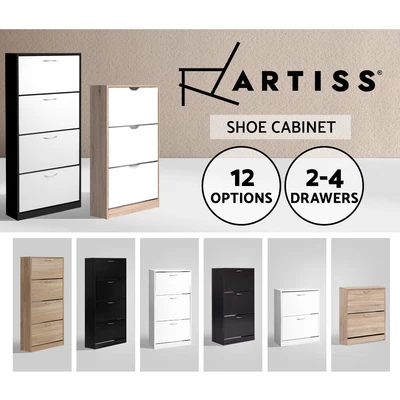 $157.95 • Buy Artiss Shoe Cabinet Wood Shoes Storage Wooden Rack Organiser Shelf Cupboard