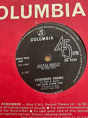 The Dave Clark Five - Everybody Knows - 1967 Columbia • £1