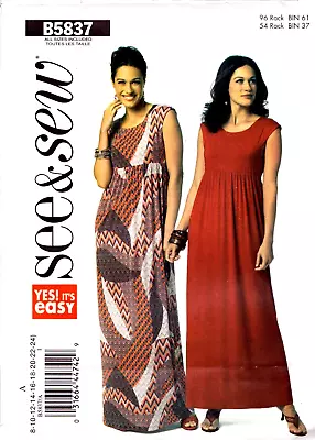 It's So Easy It's  ~ B5837 Misses Petite Maxi Dresses - Loose Fitting Size  8-24 • $6.79