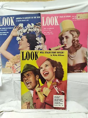 Look Magazines 1940 Fantasia War Yankees Army Lot Of 3 • $29