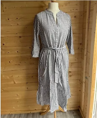 Shirt Style Cotton Button Fronted Dress Ladies Size 12 Kaleidoscope • £9.99