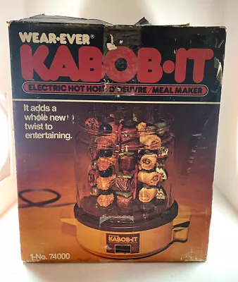 Wear Ever Kabob It Electric Hot Hors D'Oeuvre Meal Maker Skewer Rotisserie 74000 • $39.95