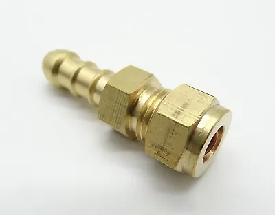 8mm Copper Nozzle Fitting Lpg Gas Copper Pipe To Rubber Pipe • £10.99