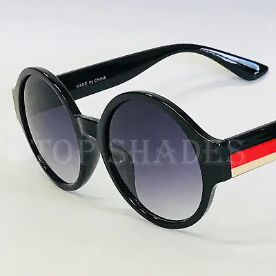 Gafas De Sol Lentes De Moda Round Retro Women Men Black Brown Fashion Sunglasses • $11.99