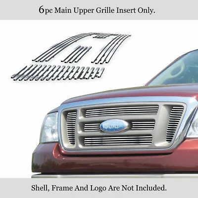 Fits 2004-2008 Ford F-150 Bar Style Main Upper Stainless Chrome Billet Grille • $79.99