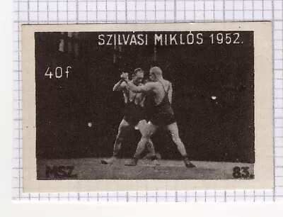 Matchbox Label Olympic Games #83 1952 Helsinki Miklos Szilvasi Hungary Wrestling • $4.53