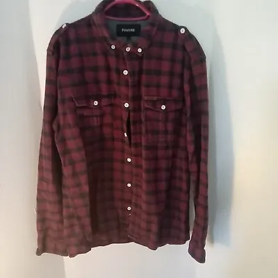 Mens Firetrap Red Checkered Shirt Size Large • £5