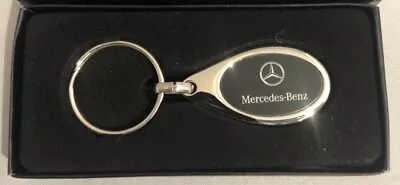 Mercedes Benz Oval Brushed Stainless Steel Key Chain • $10.77