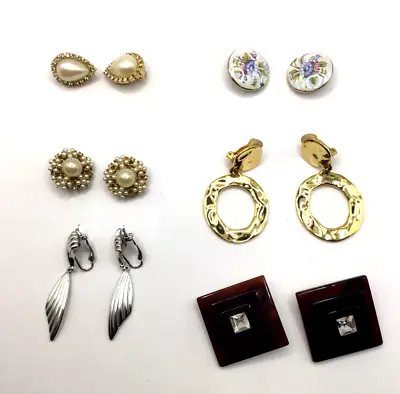 Vintage  High End Earrings Lot ~  Richelieu Marvella Trifari Maxine Denker • $20