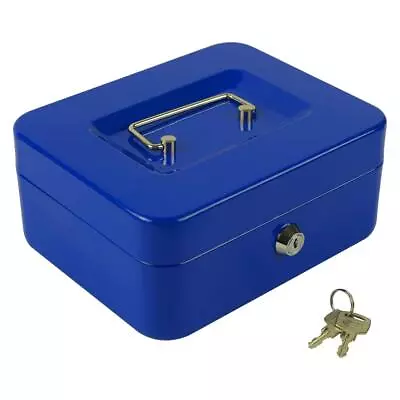 Cash Box With Money TrayStorage Safe Lock Box With KeyCash Drawer7.87 X 6.... • $24.40