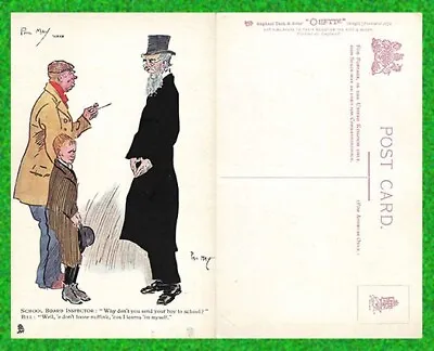 £3.99 • Buy Vintage Humorous PHIL MAY Postcard, SCHOOL BOARD INSPECTOR, Tuck #1771