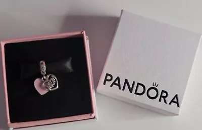 Authentic Pandora - Mom Script Heart Dangle Charm - 798887C01 W/ Pouch  • $34.99