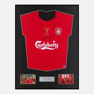 £384.99 • Buy Framed Steven Gerrard Signed Liverpool Shirt Istanbul 2005 Home Front [Modern]
