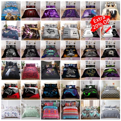 $22.90 • Buy 2023 New Soft Doona Duvet Quilt Cover Set Single Double Queen King Size Bedding