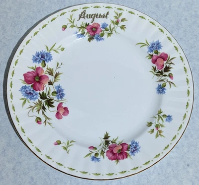 $15.99 • Buy ROYAL ALBERT Flower Of The Month August Poppy 8” Plate Bone China - 1970 - VGUC!
