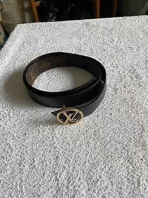 Louis Vuitton LV Circle Leather  Double Sided Belt 80cm 100% Authentic • £250